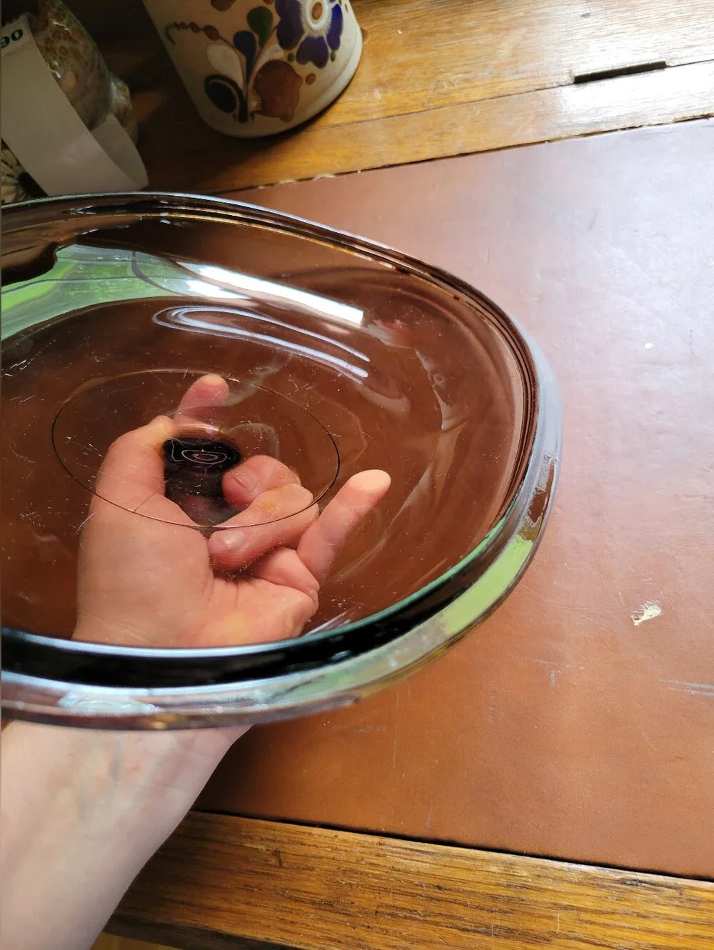 PYREX F-14-C Corning Ware Brown Oval Glass Lid, 9ish x 12 Inch